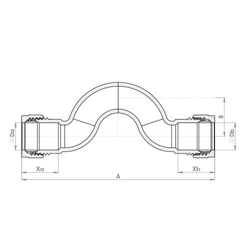 The technical schematic of the Flowflex Compression Crossover, product code: P707