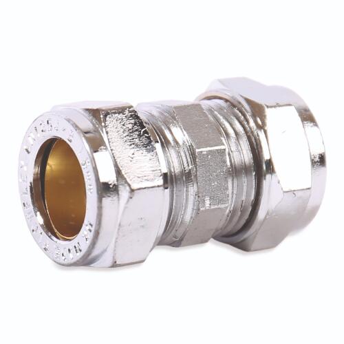 An image of the Flowflex Chrome Plated Compression Slip Coupling, product code: P906CP