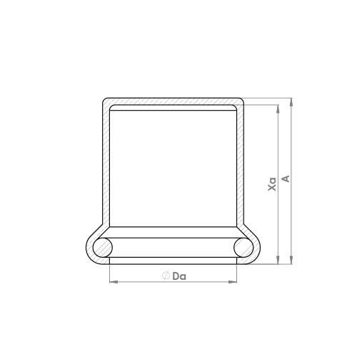 The technical schematic of the Flowflex Copper Press Stop End, product code: 6301M