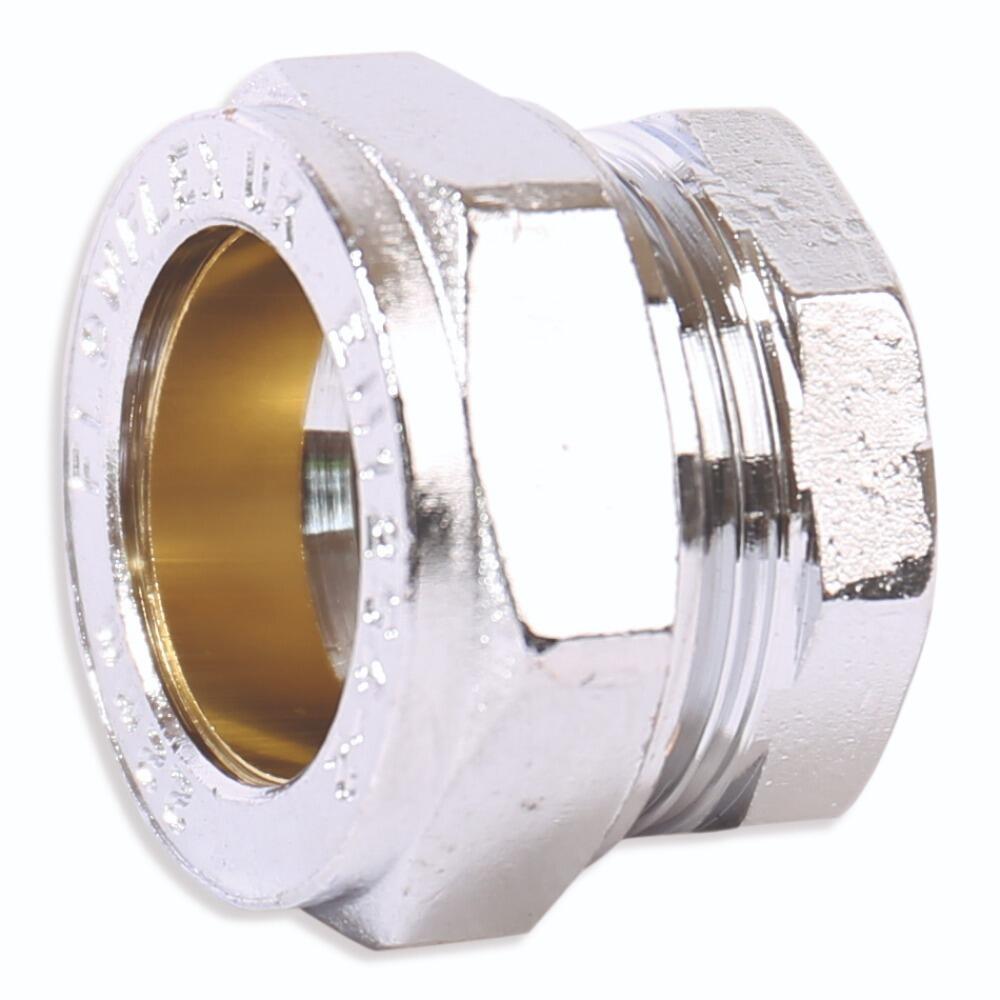 An image of the Flowflex Chrome Plated Compression Stop End, product code: P923CP