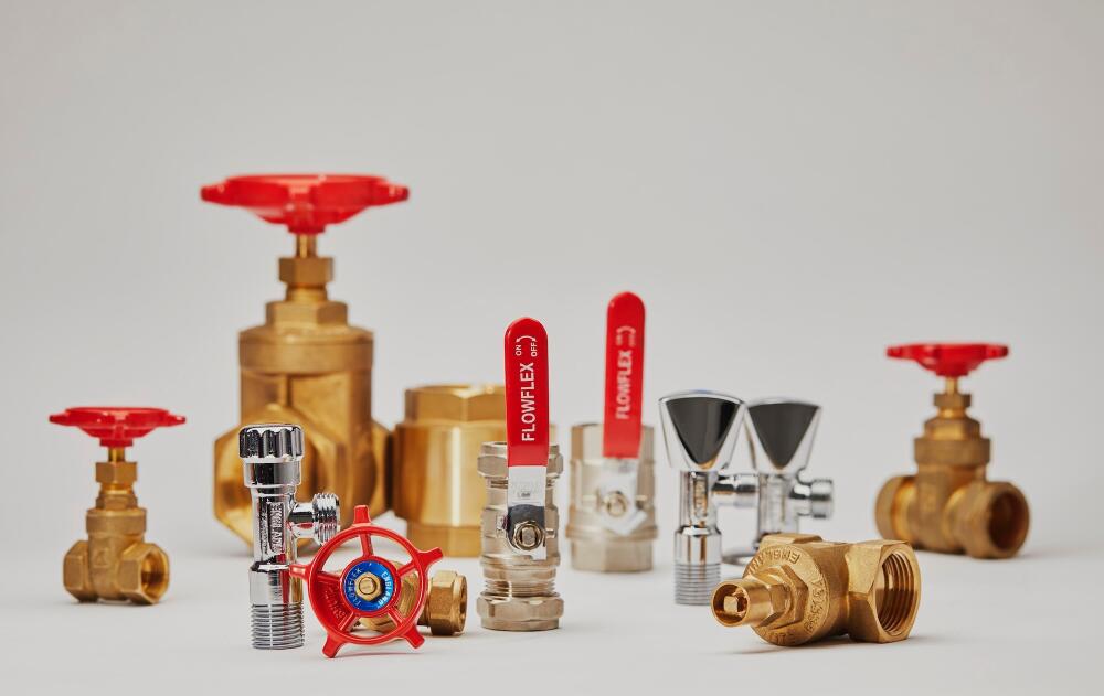 A group shot image of a range of Flowflex Valves